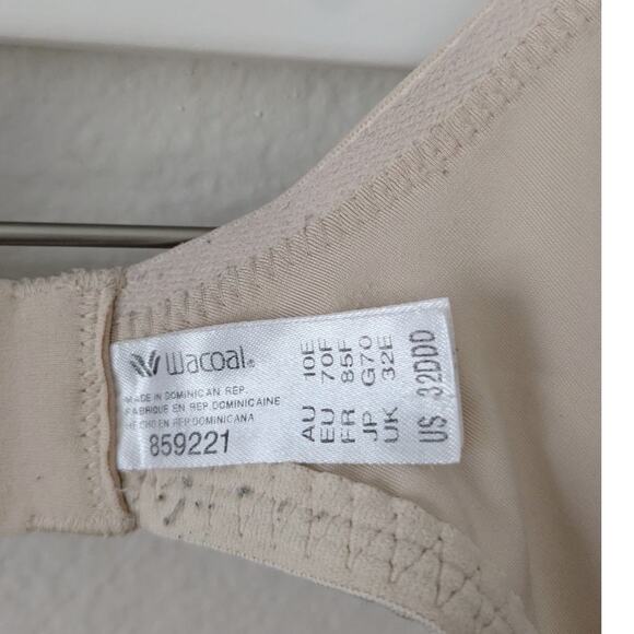 WACOAL Underwire T-Shirt Nursing Bra Full Coverage Everyday Sand 859221 Sz 32DDD - Picture 7 of 7